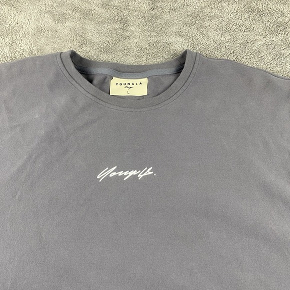 YoungLA T-shirt Mens Large Gray Short Sleeve - Picture 3 of 12